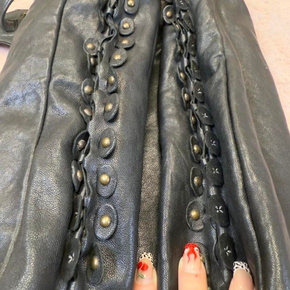 black faux leather slouchy hobo bag by Pour La Victoire - Picture 2 of 8